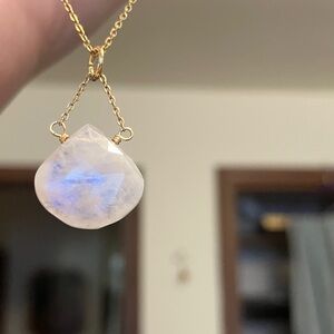 Elegant Gold Moonstone Necklace